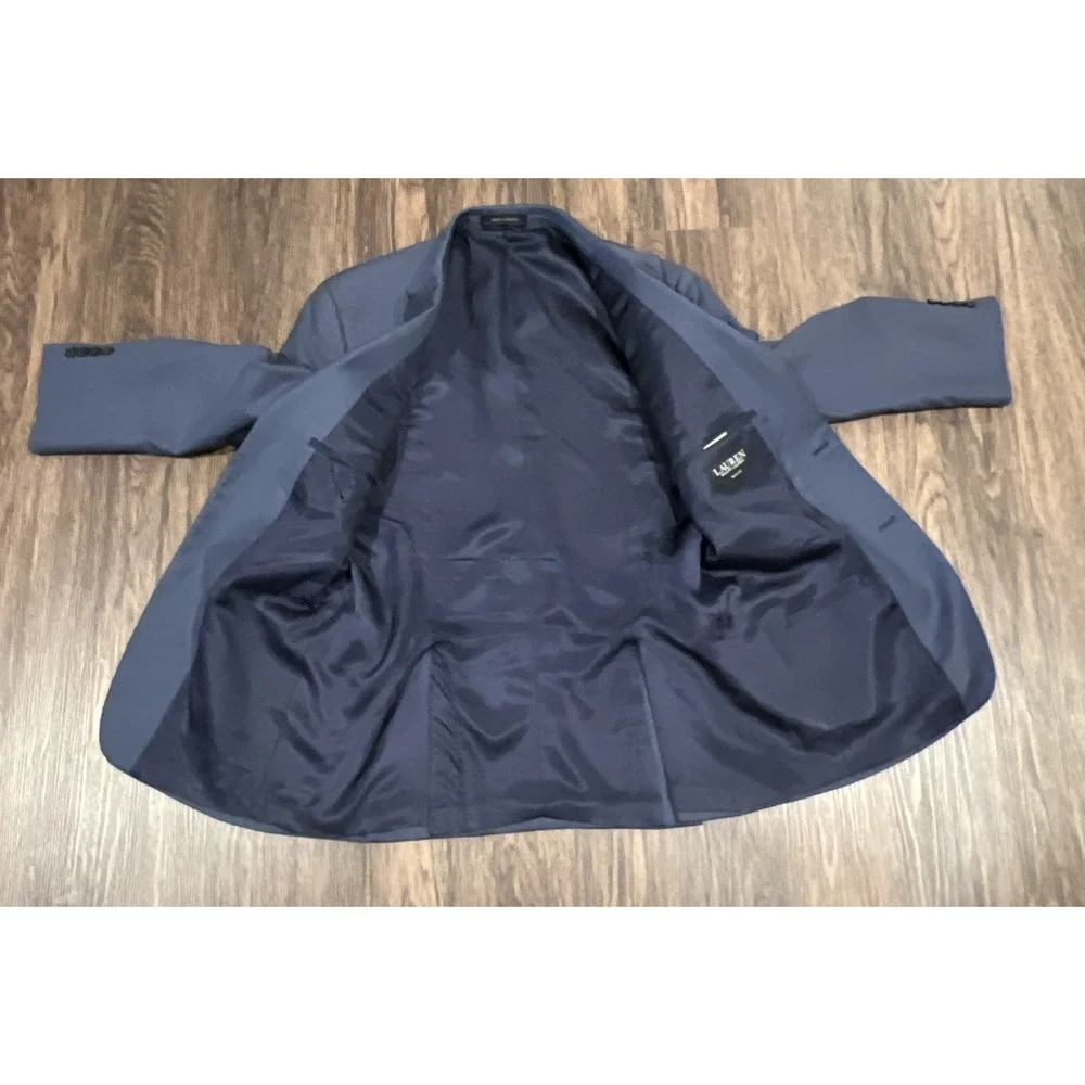 Lauren Ralph Lauren Black Label Slim Fit Mens Blue Jacket Blazer Size 42R Wool